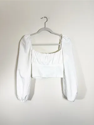 Princess Polly Ariah Long Sleeve Top White Size 2 thumbnail 6
