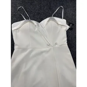 Aidan Mattox Strapless Tuxedo Dress Women's 2 Ivory White Formal BNWT thumbnail 2