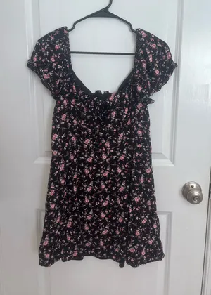 Black Floral Francesca's Dress thumbnail 1