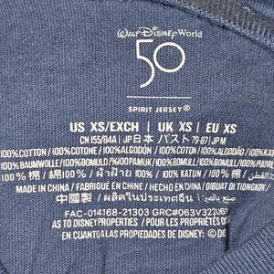 Walt‎ Disney World 50 Womens Blue Long Sleeve Mickey Mouse Spirit Jersey XS thumbnail 4