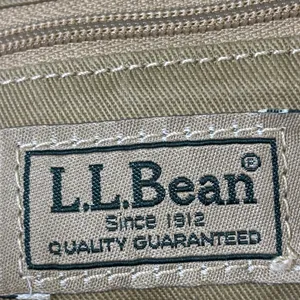 LL Bean Tan Corduroy and Lather Backpack Purse thumbnail 13