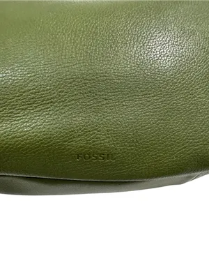 Fossil Skylar Olive Green Leather Hobo Shoulder Bag Purse Handbag thumbnail 4
