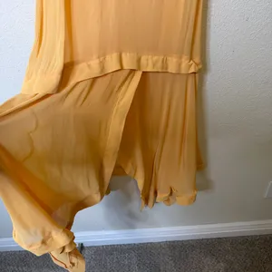 Anthropologie Tiered Sheer Overlay‎ Dress Orange Ruffle Shift Sleeveless Size XS thumbnail 8