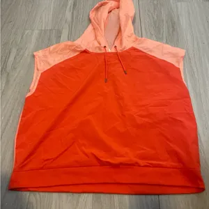 Women’s Sleeveless Hooded Muscle Tee - Coral Red thumbnail 1