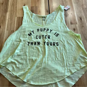 PINK Victoria’s Secret “My Puppy Is Cuter Than Yours” Sleep Tank Top thumbnail 1