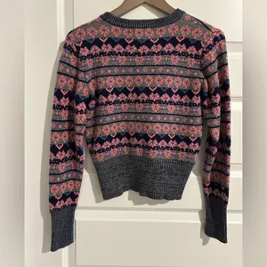 Altar’d State Fair Isle Sweater Pink Gray Size S thumbnail 11