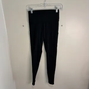 Aerie Chill Play Move High Waisted Leggings with Pockets Black Small Petite thumbnail 2