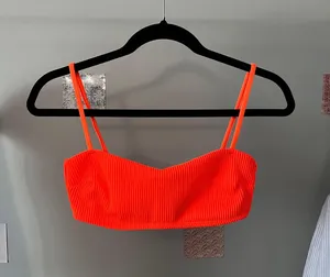 Neon orange bikini top  thumbnail 1