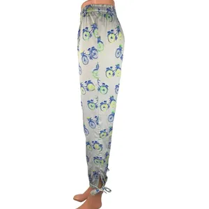 Aerie Gray Bicycle Print Elastic Waist Pull On Crop Sweat Jogger Pants Size XS thumbnail 2