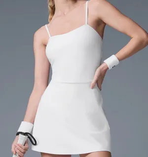 Alo Yoga Alosoft Courtside Tennis Dress White XS thumbnail 1