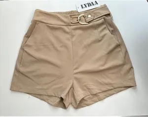 NWT‎ Summer Shorts Flowy Womens Size Medium Khaki Stretch Elastic Waist thumbnail 1