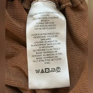 Pilcro Anthropologie brown ruched side tie tank top women’s size XXS thumbnail 8