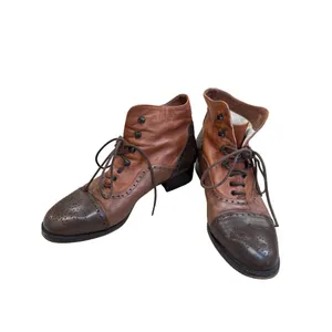 Tano Italian Made Womens Brown Leather Lace-Up Ankle Boots Size 6.5 SKU8151 thumbnail 2