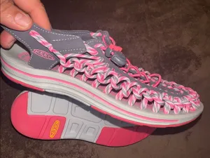 KEEN UNEEK Women's Woven Cord Sandals Grey Pink Size 9 thumbnail 7