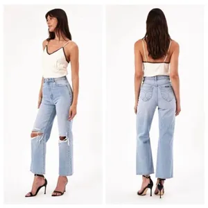 Rolla's High-Rise Straight Jeans Light Wash in Size 27 thumbnail 2