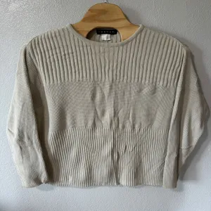 Pangea Ribbed Knit Sweater‎ Top Neutral Cotton Womens Size XL thumbnail 1