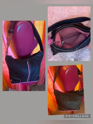 Hot pink and black shoulder bag (9.5x7.5) vintage zy2k thumbnail 2
