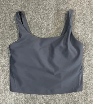Old Navy Active PowerSoft Sports Bra Tank Top Gray Womens Medium Light Support thumbnail 1