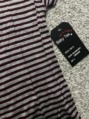 Splash Fitted Baby Tee Top - Small thumbnail 2