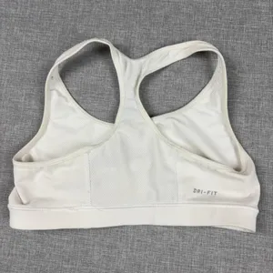 Nike Sports Bra‎ Womens S White Racerback Dri-FIT Mesh Wireless Breathable thumbnail 6