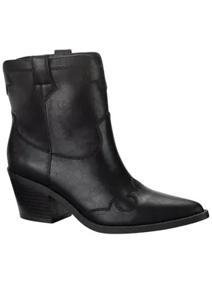 Sun + Stone Womens Brennaa Western Stitching Cowboy Booties Ankle Boots Black 7M thumbnail 12