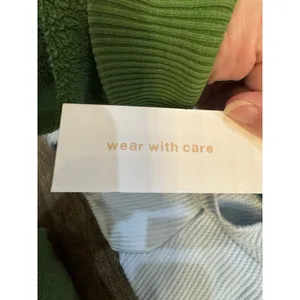 Staple & Hue Freya Pants Sky Blue Waffle Knit Ruched Leg Thermal Size Large thumbnail 7