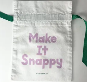 Sephora Make It Snappy Drawstring Cloth MakeUp Delicates Bag New thumbnail 1
