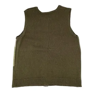 Vintage Y2K Christmas Sweater Vest Size Large Christopher & Banks Full Zip Green thumbnail 2