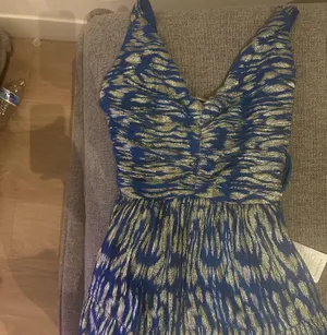Blue and metallic dress thumbnail 2