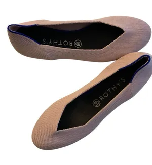 Rothy's round toe flats shoes pink women's size 10 thumbnail 1