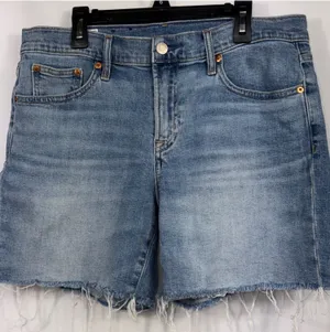 Gap Girlfriend Denim Shorts 29/8 Mid Rise Cutoff thumbnail 1