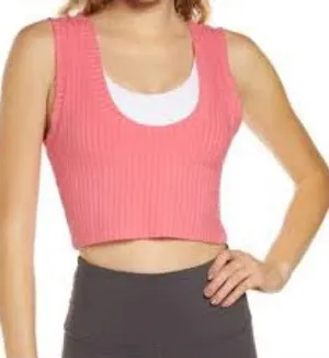 Free People Movement Blissed Out Scoop Neck Cropped Tank Top Small thumbnail 1