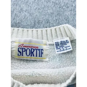 Vintage American Sportif Adult Small Sweatshirt Geometric Retro Pattern Pastel thumbnail 4