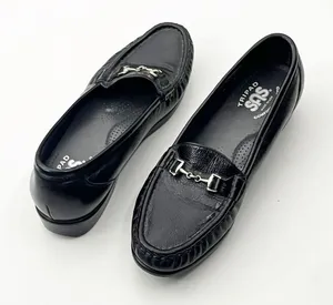 SAS Metro Tripad Black Leather Horsebit Slip On Comfort Footbed Shoes 7 Casual thumbnail 1
