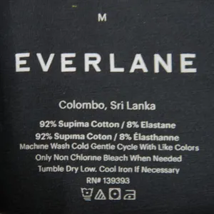 Everlane The Short-Sleeve Crew Neck Bodysuit Black Bodysuit Medium thumbnail 3
