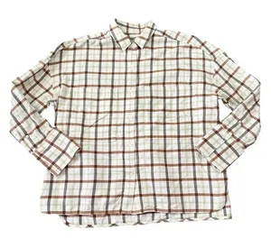 Everlane Oversized‎ Flannel Boxy Shirt Brown Green Plaid Button Down Top Small thumbnail 1