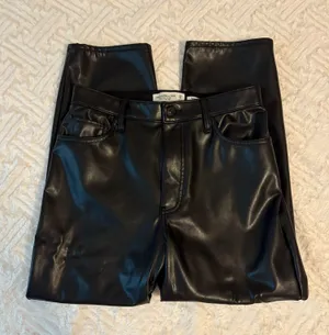 Abercrombie Vegan Leather Pants Ultra High-Rise thumbnail 1