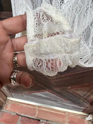 Hello Molly Duckworth White Sheer Lace Bodysuit S $69 thumbnail 4