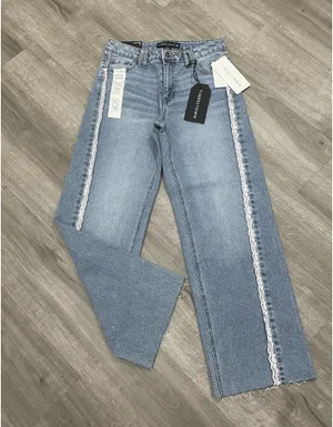 Mid rise baggy wide leg jeans Blue Size 29 thumbnail 2
