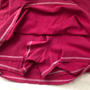 Nike 2000s Y2K Pink cotton mini tennis sport active fitted skort skirt w/shorts white contrast stitching drawstring Size XL-has stretch. Measurements in pics thumbnail 4