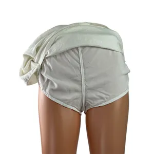 Abercrombie & Fitch Womens White Linen Blend Side Zip Wrap Mini Skirt Skort Sz S thumbnail 2