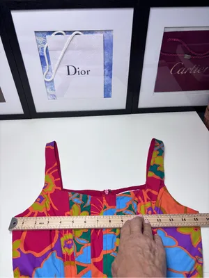 Olivaceous Bright Floral Cotton Sundress in a Vibrant Rich Floral Print NWOT thumbnail 6