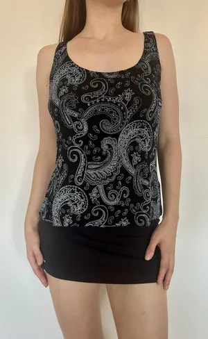 Alex Evenings Vintage Glitter Paisley Fancy Tank Top thumbnail 1
