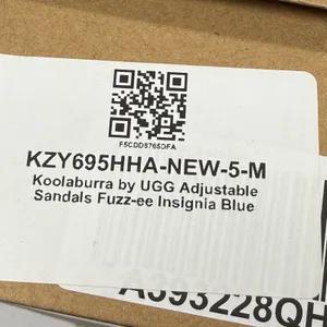 Koolaburra by UGG Fuzz-ee Sandals Adjustable‎ Insignia Blue Furry Size 5 thumbnail 10