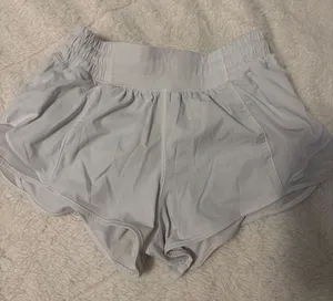 White Lululemon Shorts 2.5" Hotty Hot Low-Rise Lined thumbnail 1