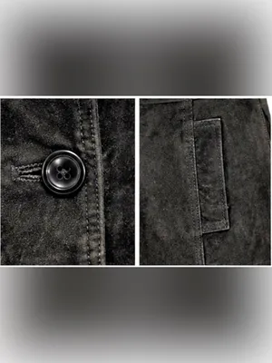 Vintage G-III Black Genuine Suede Leather Tailored Blazer Jacket M thumbnail 7