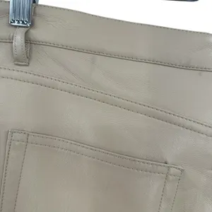 Aritzia Wilfred The Melina Pants Vegan Leather‎ Cropped Beige Size 10 thumbnail 10