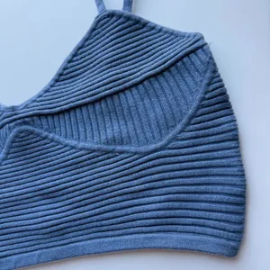Aerie NWT Take Charge Sweater Corset Tank Top Cropped Blue Size Large L NEW thumbnail 4