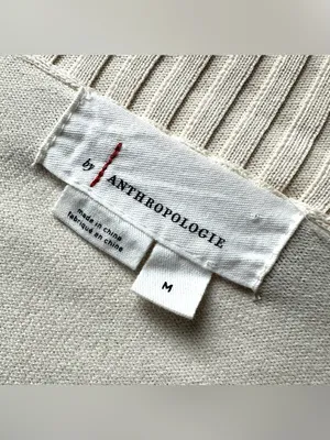 Anthropologie V Neck Cinch Waist Blouse Top Medium thumbnail 2