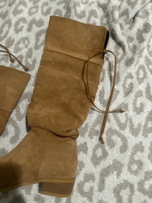 Tan Slouchy Knee High Boots Brown Size 36 thumbnail 4
